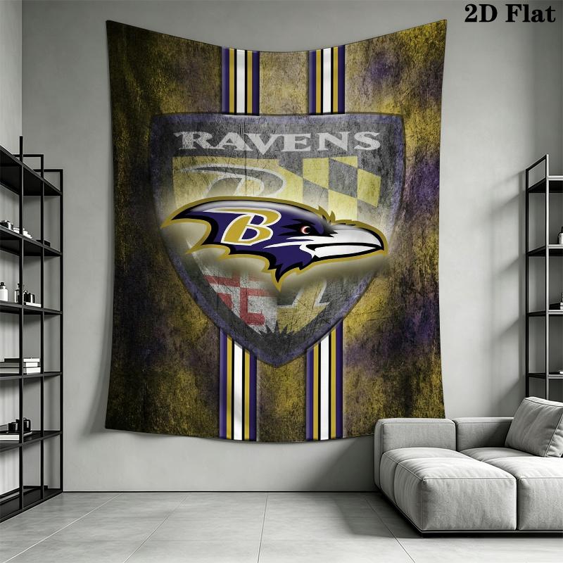 Baltimore Ravens Wall Tapestry Aesthetic Wall Hanging Printed Fabric Blanket Decorative Tapestries for Bedroom Living Room Home Decor