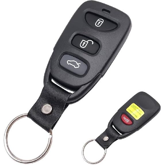 Keyless Entry Remote Key Fob Cover Case Fit for 2007-2010 Hyundai Elantra 2006-2010 Sonata Tucson for Kia Key Fob Shell 4 Buttons (1)