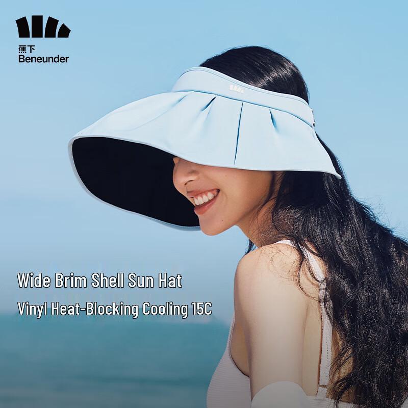 Beneunder Women's Open-Top Wide-Brim UV Protection Sun Visor