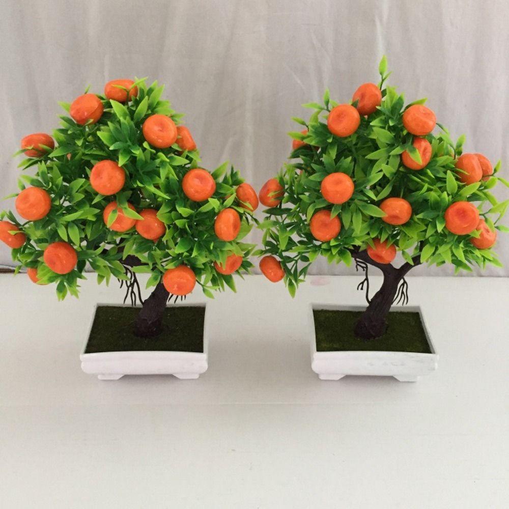 Pomegranate Chili Fruit Tree Potted Multicolor Simulation Plant Potted Home Decoration