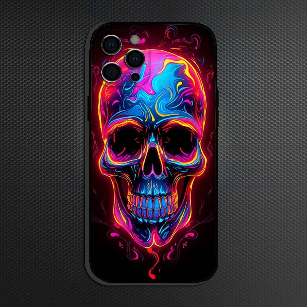 Skeleton  Phone Case For iPhone 16,15,14,13,12,11 Plus,Pro Max, Others Soft Black Cover