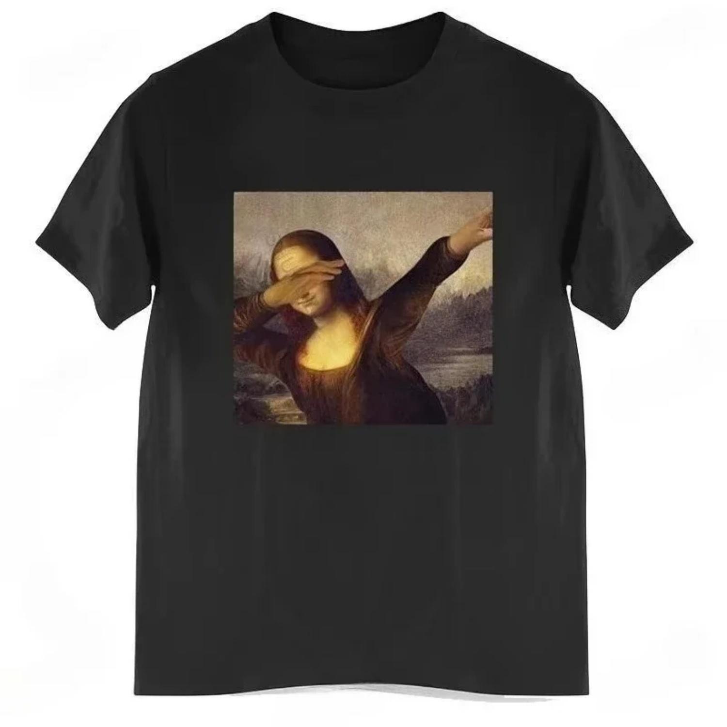 

2025 Summer New T-Shirt s Top Unisex Dabbing Dab Hiphop Classic Art Black T-Shirt Vintage Clothing S чёрный