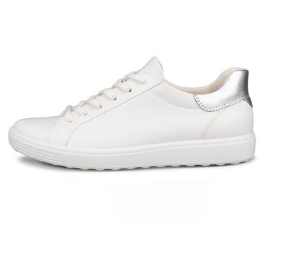 Women's Ecco Soft Easy Slip Low Premium-leather White