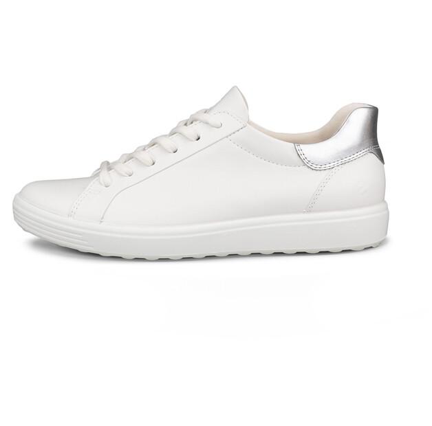Women's Ecco Soft Easy Slip Low Premium-leather White