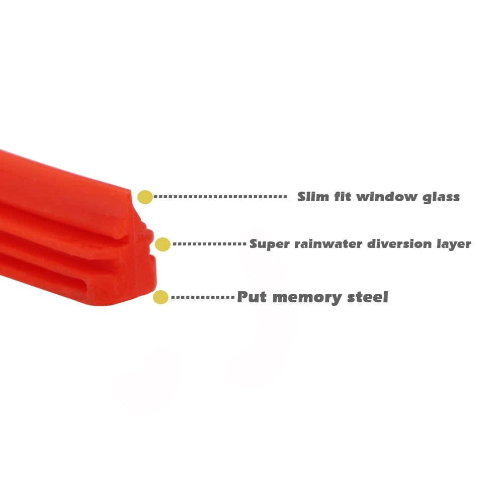 OEM Quality 2pcs Red Car Wiper Blade Hybrid Type Wiper