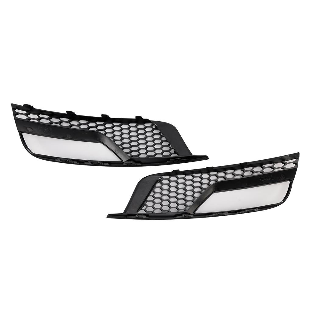 Gloss Black Front Fog Light Grill Covers 8V5807681A9B9 8V5807682A9B9 Fit A3 8V Sedan 2013-2016