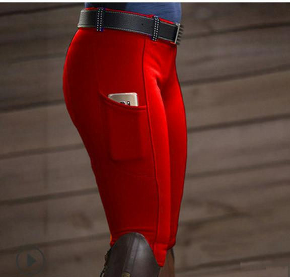 European Aristocratic Elastic Equestrian Pants - Women's Casual Hip-lifting Design