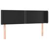 Exclusive House - Headboard with Ears Black 147x16x78/88 Cm Faux Leather