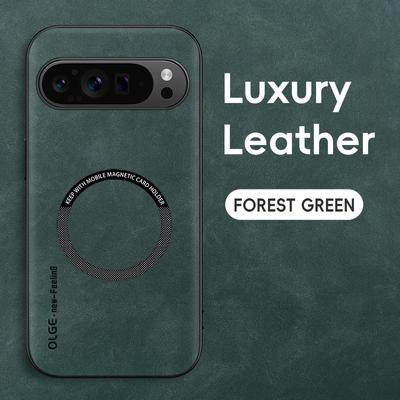 Luxusní tenký magnetický kryt z jehněčí kůže pro Google Pixel 9 Pro XL 8 Pro 7A pro Magsafe nárazuvzdorné matné pouzdro na telefon
