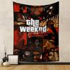 The Weeknd Music Tapestry Wall Hanging, Pop Star Album Art, Retro Music Wall Decor for Bedroom Dorm