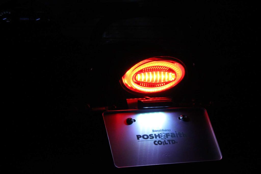 POSH 132290-92 Motorcycle Goods LED Tail Lamp Luminous Z900RS/CAFE (18-24 Years) Smoke