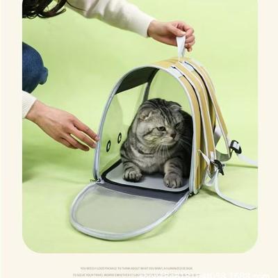 Portable Cat Backpack & Carrier with Space Capsule Design - Large Capacity for Outdoor Adventures