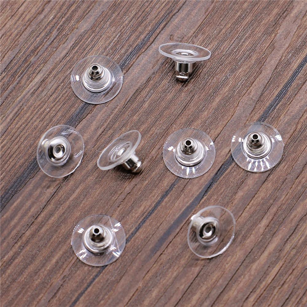 Clear Rubber Earring Backs Safety Stoppers For Stud Earrings Ear Hooks Studs