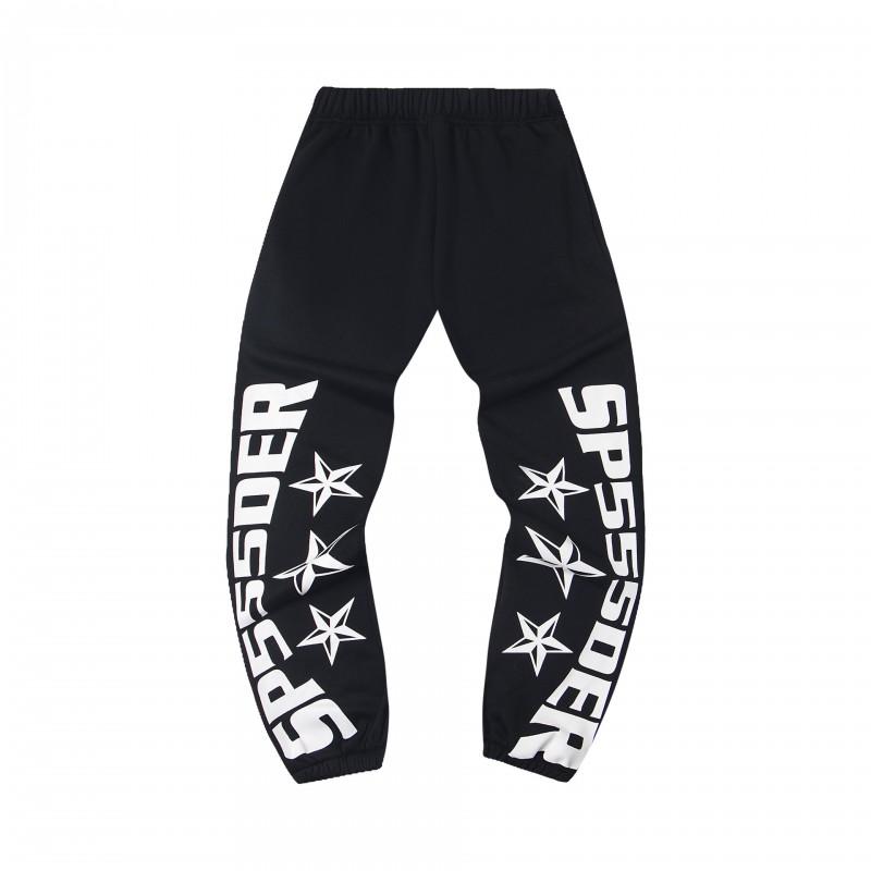 Unisex Übergroßes Kapuzenpullover-Set Mit Spinnennetz-Folienaufdruck Warm Fleecegefüttert Lockerer Schnitt Streetwear Herren Damen