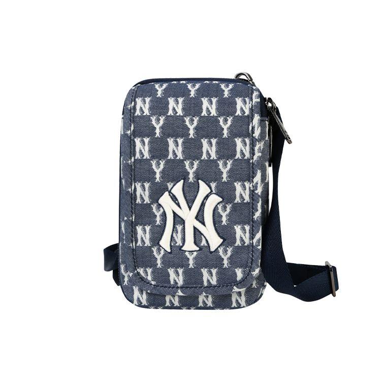 MLB Monogram Series NY Yankees Denim Jacquard Polyester Small Crossbody Bag Unisex bags Denim-Blue 32BGDD011-50N Denim Blue