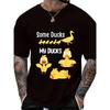 European Sizes Men'S Funny "My Duck Is Not In a Row" Meme T-Shirt - Casual & Sporty Round Neck Short Sleeve Tee