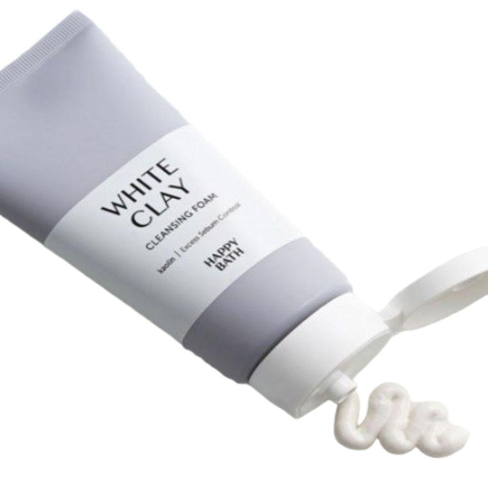 HAPPY BATH White Clay Pore Cleansing Foam 150g X 2