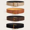 Trendy Pin Buckle Waistband Luxury Design Business Waist Strap Retro Trouser Dress Belts  For Women