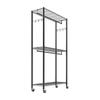 VEVOR Rolling Clothes Rack, Heavy Duty Clothing Garment Rack, 3 Adjustable Tiers Clothing Racks with Carbon Steel