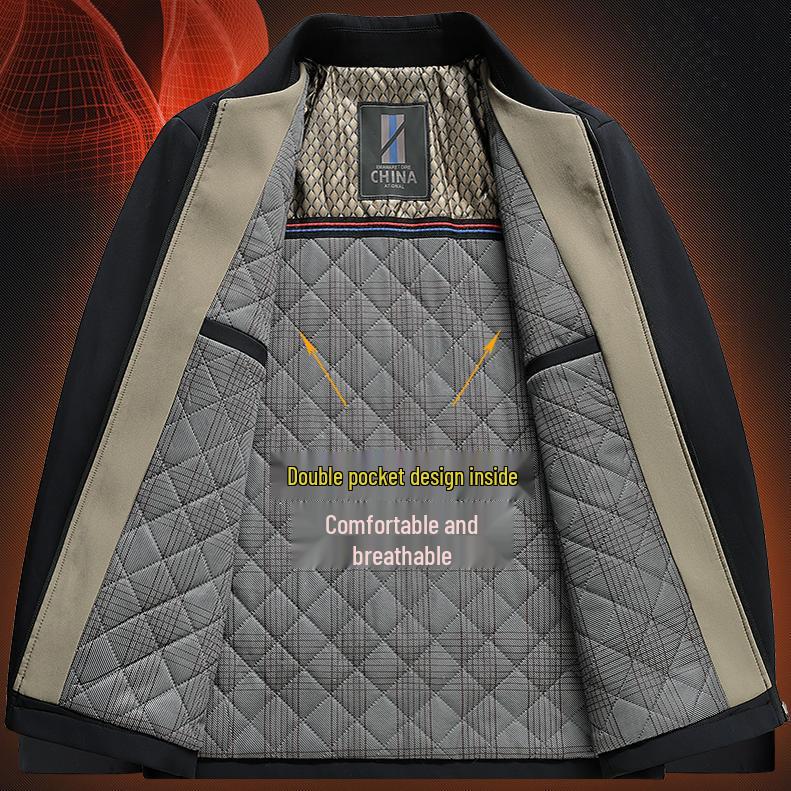 Woodpecker Men's 2025 Autumn/Winter Thickened Cotton Jacket for Middle-aged & Elderly