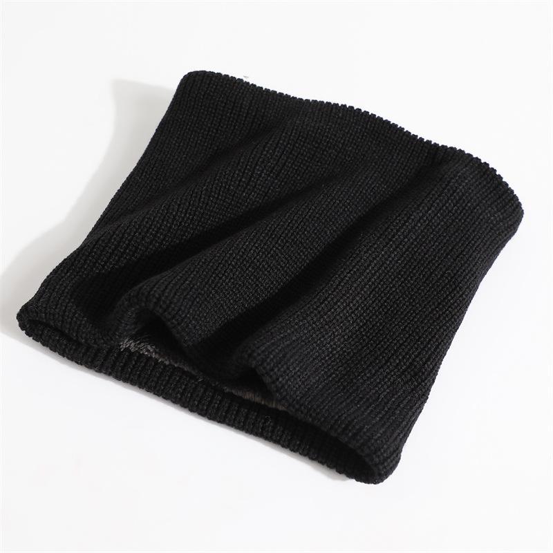 

Solid Winter Plush Muffler Woolen Knit Men Women Fleece Ring Bandana Scarf Neck Warmer Buff Thick Headband Ski Mask Neckerchief One Size