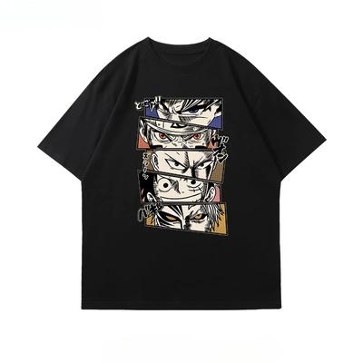 Popular Anime T-Shirt Unisex's Trend Saiyan ONE PIECE Naruto Japanese Cotton T-Shirt Short Sleeve Fashion Casual Summer Unisex's Top