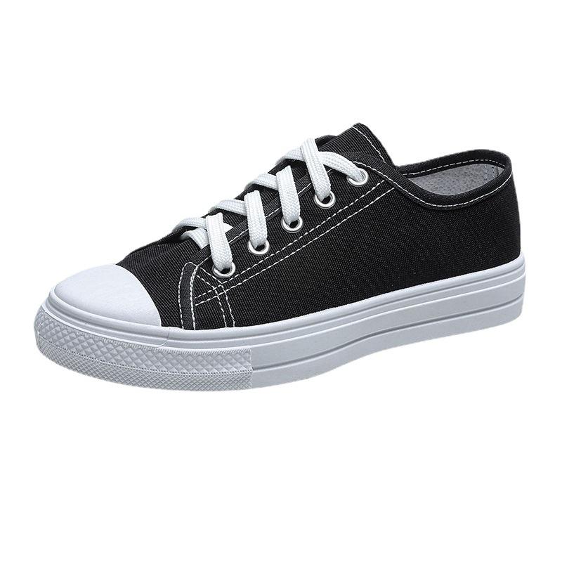 Shoes Women's Versatile Spring Summer Autumn Canvas Board Shoes Casual Breathable Flat Bottom Durable Student Shoes