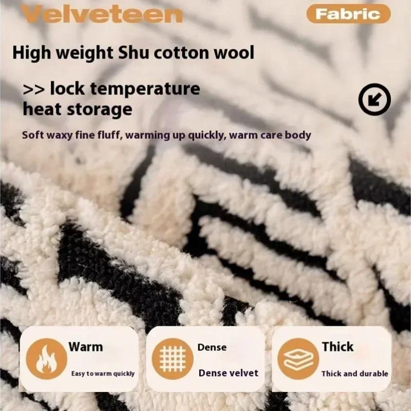 1Pc Nordic Thicken Sofa Cover For Living Room Winter Plush Non-Slip Sofa Cushion Dust-Proof Warm Couch Towel Furniture Protector