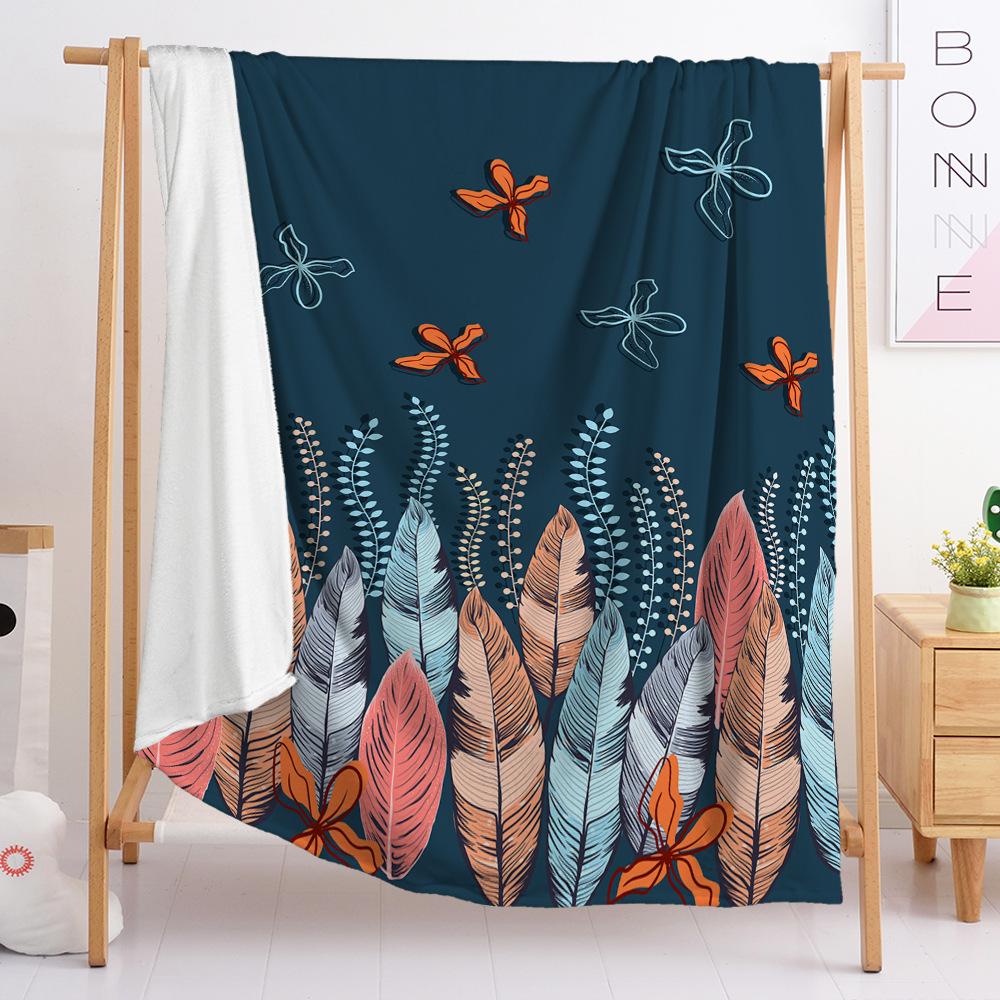Flannel Blanket Bedroom Blanket European And American Size Blanket Digital Printing