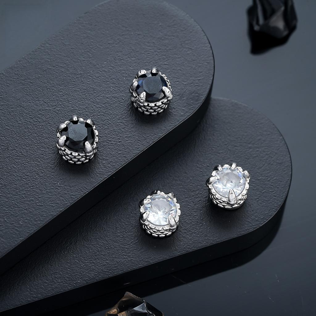 Retro Dragon Claw Zircon Magnetic Stud Earrings Non Pierced Ear Clips For Men Women Punk Gothic Edgy Accessories Gifts