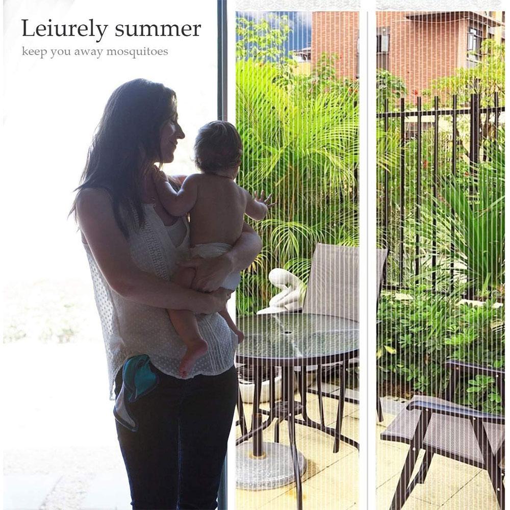 New No Punching Magnetic Screen Door Curtain Anti Mosquito Insect Fly Bug Automatic Closing Household Ventilation Door Curtain
