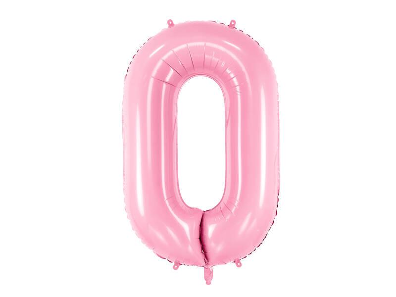 Balon Foliowy Cyfra 0, 86Cm, Różowy