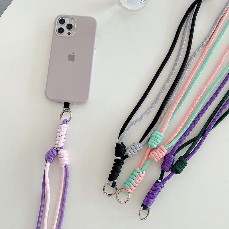 Γυναικείο Δημιουργικό Κορδόνι Κινητού Crossbody με Πλεγμένο Σχοινί και Λουράκι Καρπού