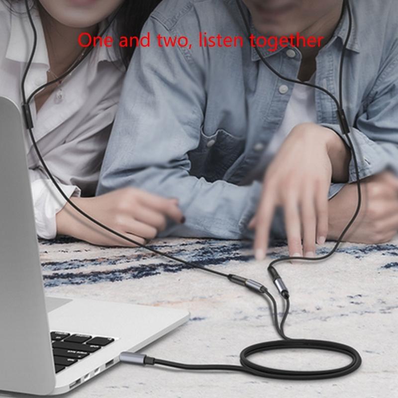 Headphone Splitters Cable 3.5mm Aux 1xMale to 2xFemale Extension Cord for Headphones Speaker Superior Sounds Quality