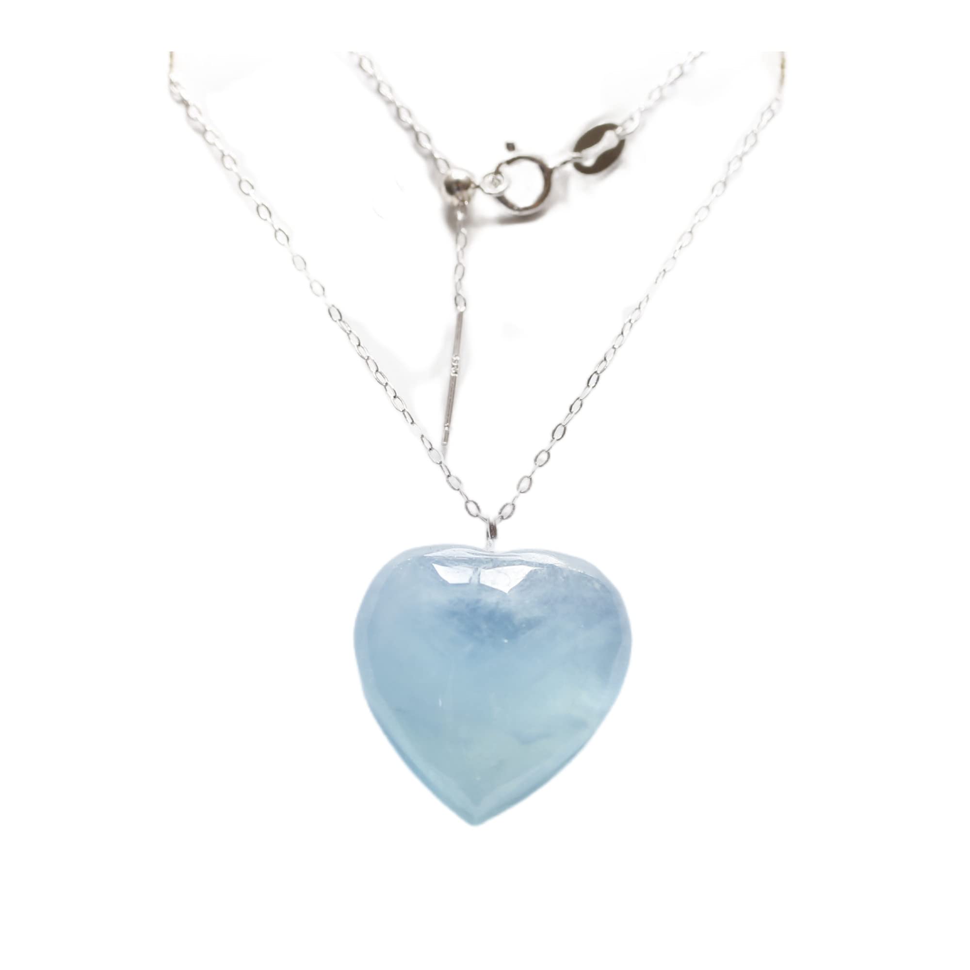 

KOUOKU Old Aquamarine Pendant March K18 Gold Plated S925 Natural Present [K Memories] Намисто, камінь, срібло, гравірування, камінь, амулет, жінки