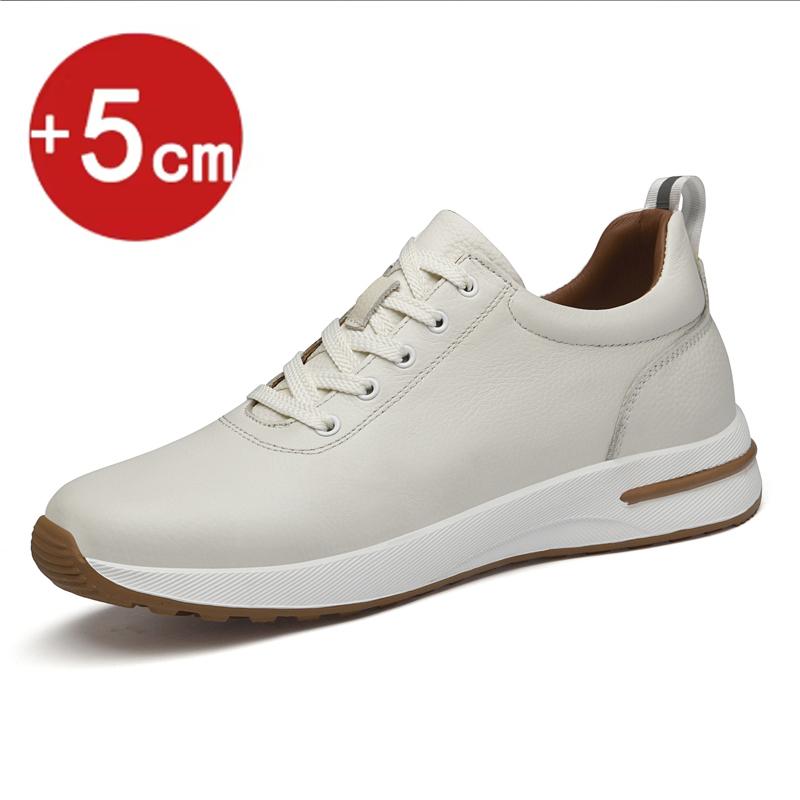 

2025 Genuine Leather Height Increasing Elevator Shoes Men Height Increase Shoes 5cm Male Sneakers Sport Casual Shoes Lift Height 38