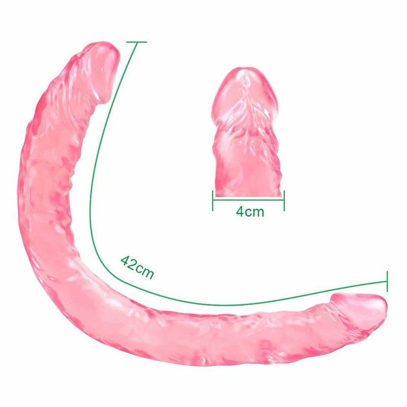 Obrovské dildo 21/43/56 cm Super realistické erotické hračky na měkký penis s dvojitou hlavou pro ženy Muži