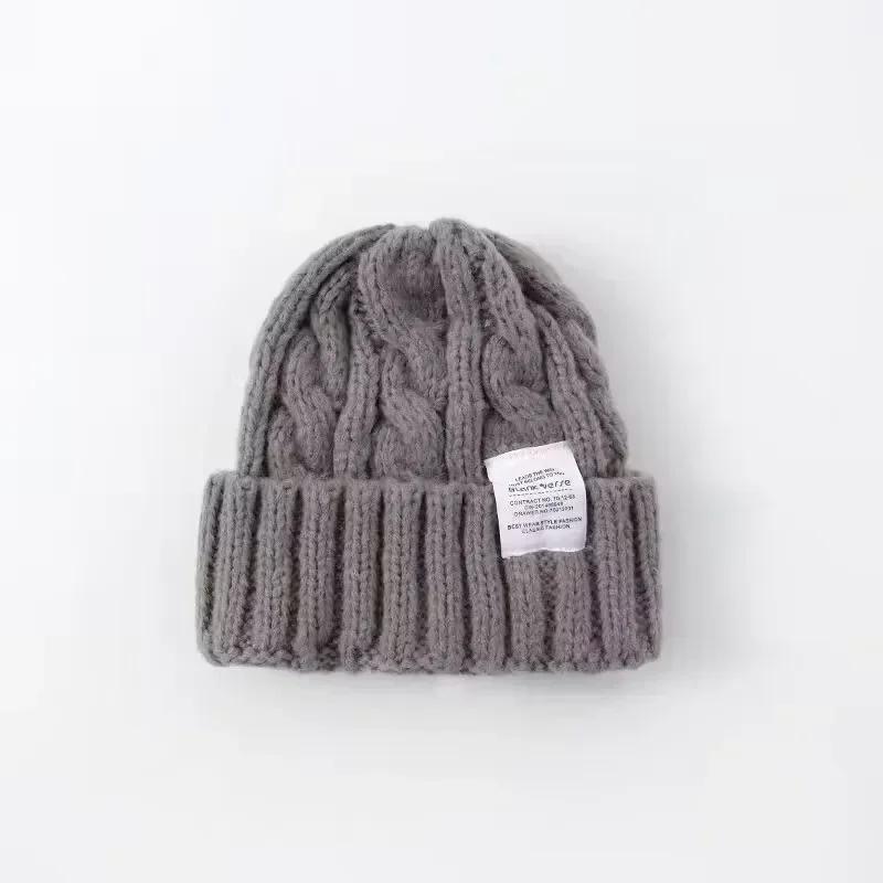 New Women's Winter Hat Beanie Hats For Women Knit Cap Fashion Warm Wool Couple Cap Bonnet Woman Winter Twist Female Bonnet