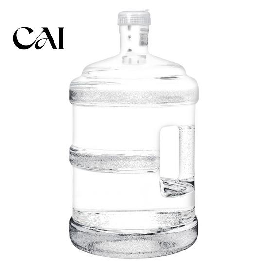 Langlebiger Wasserbehälter Kunststoffkrug mit Griff und auslaufsicherem Deckel, Wiederverwendbarer Schraubdeckelbehälter Tragbare Flasche, Transparent für Zuhause