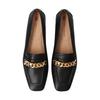 Fabio Rusconi Square Toe Chain Flat Loafers F41645 Women's Sizes 24.5cm-25.0cm
