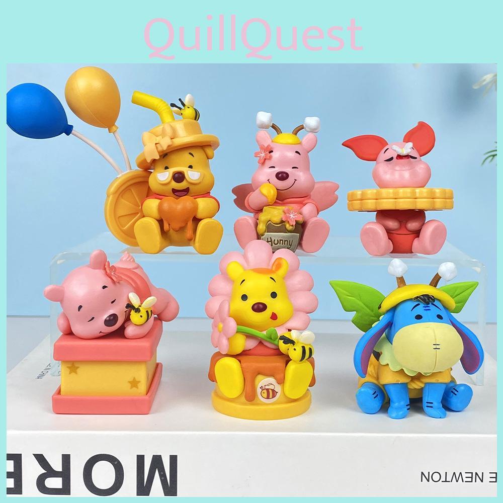 Piglet Bear Pooh Tigger Eeyore Honey Cake Character Food Series Model Ornament