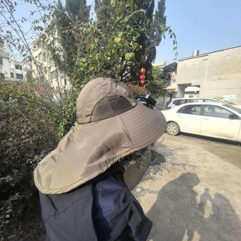 Breathable Sun Hat with Fan Strong Wind Fishing Bucket Hat Convenient Summer Fan Visor Cap Sport