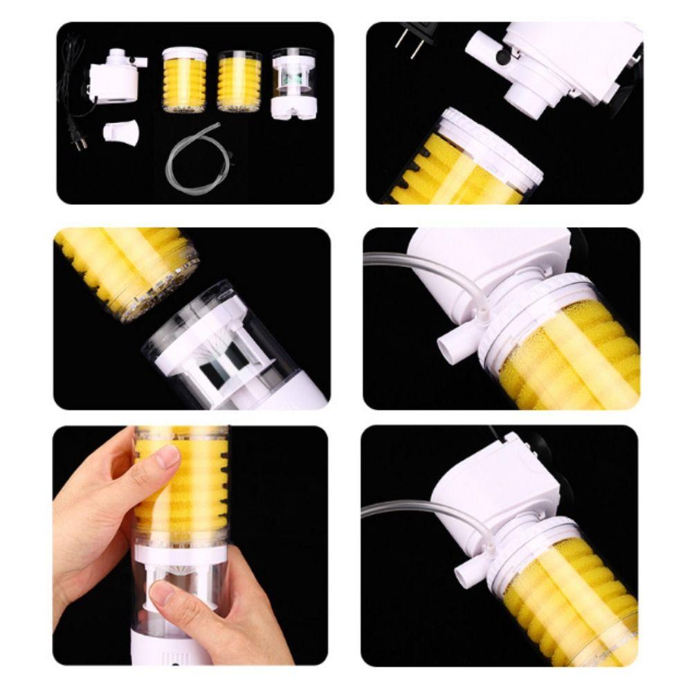 Mute Fish Tank Built-in Filter Plastic Fish Poop Collector Submersible Filter Removable Fish Stool Filter Collector