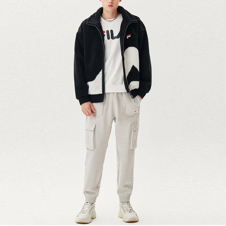 New FILA Velvet Jackets Men's Black F11M048926FBK