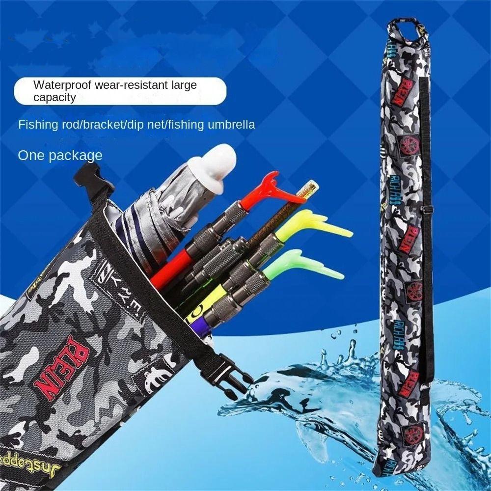 130/140cm Fishing Rod Bag Random Color Fishing Tackle Bag Folding Fishing Bag  Accessories