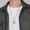 Nordic Viking Rune Retro Stainless Steel Pendant Letter Disc Necklace