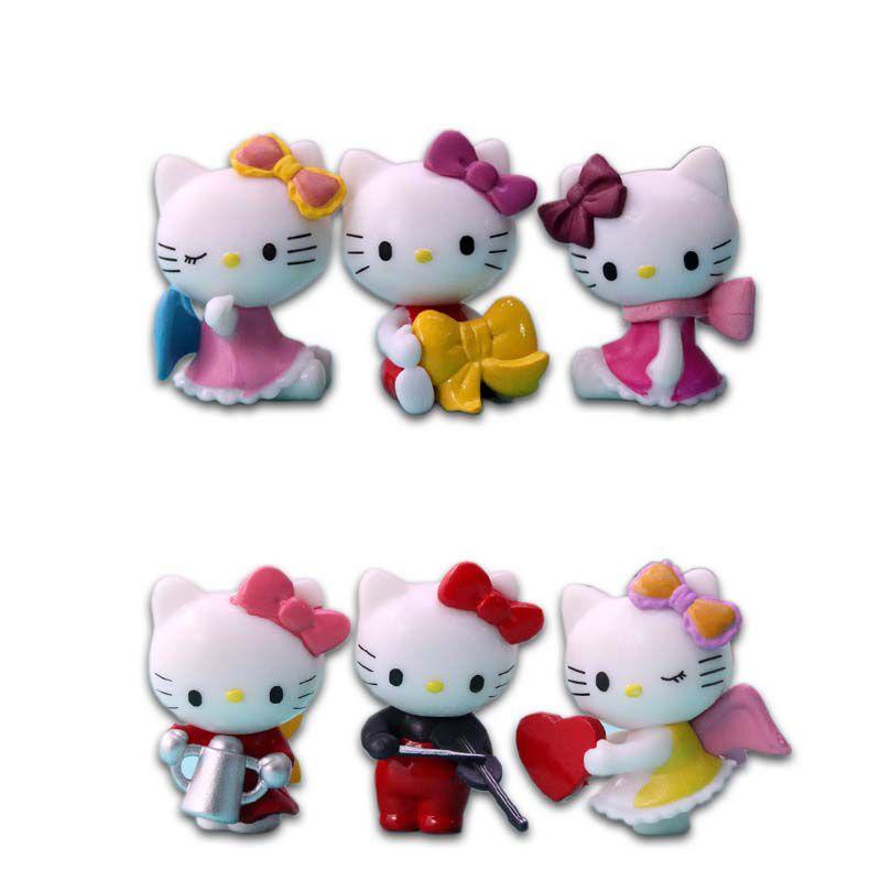 Очаровательный набор из 6 шт. Хелло Китти Куроми Sanrio Милые Куклы Аксессуары Для Коллекционеров Love