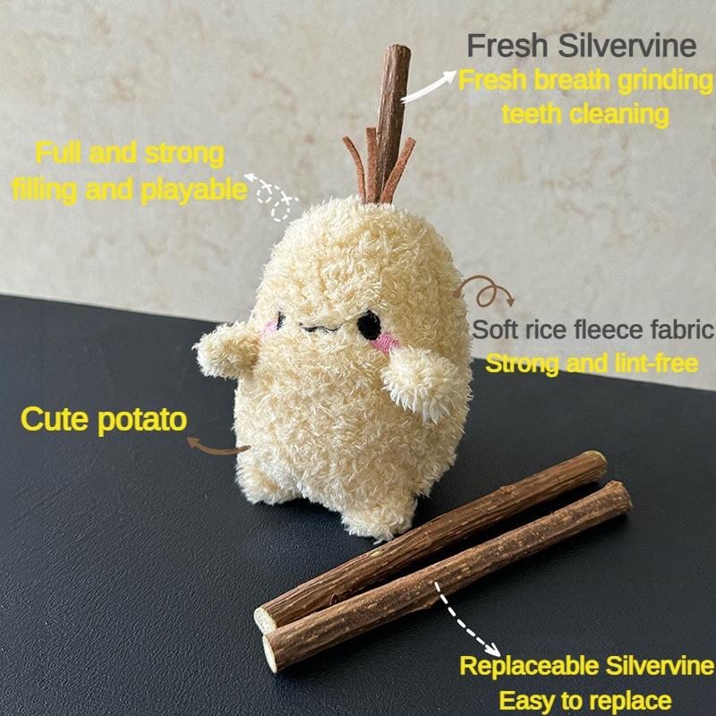 Soft Cats Plush Stuffed Toy Smiling Critters Excitement Interactive Novelty Small Real Doll Interesting Cat Accessories Supplies