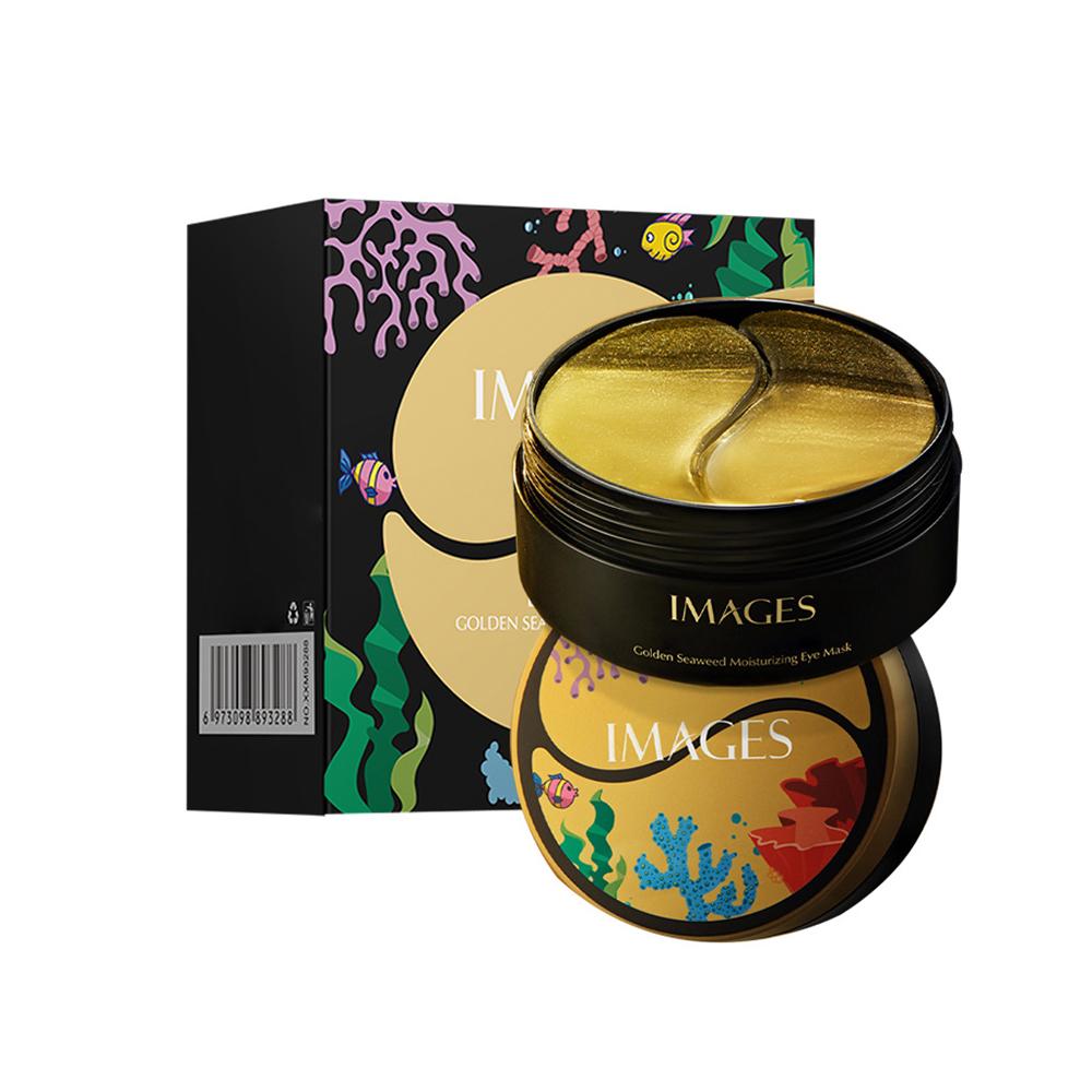 

Маска для глаз смешанная двухцветная с золотистыми водорослями увлажняющая и питательная 30 пар/флакон