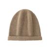 New Autumn and Winter Men's High End Solid Color Striped Thickened Warm Fashion Knitted Casual Hat